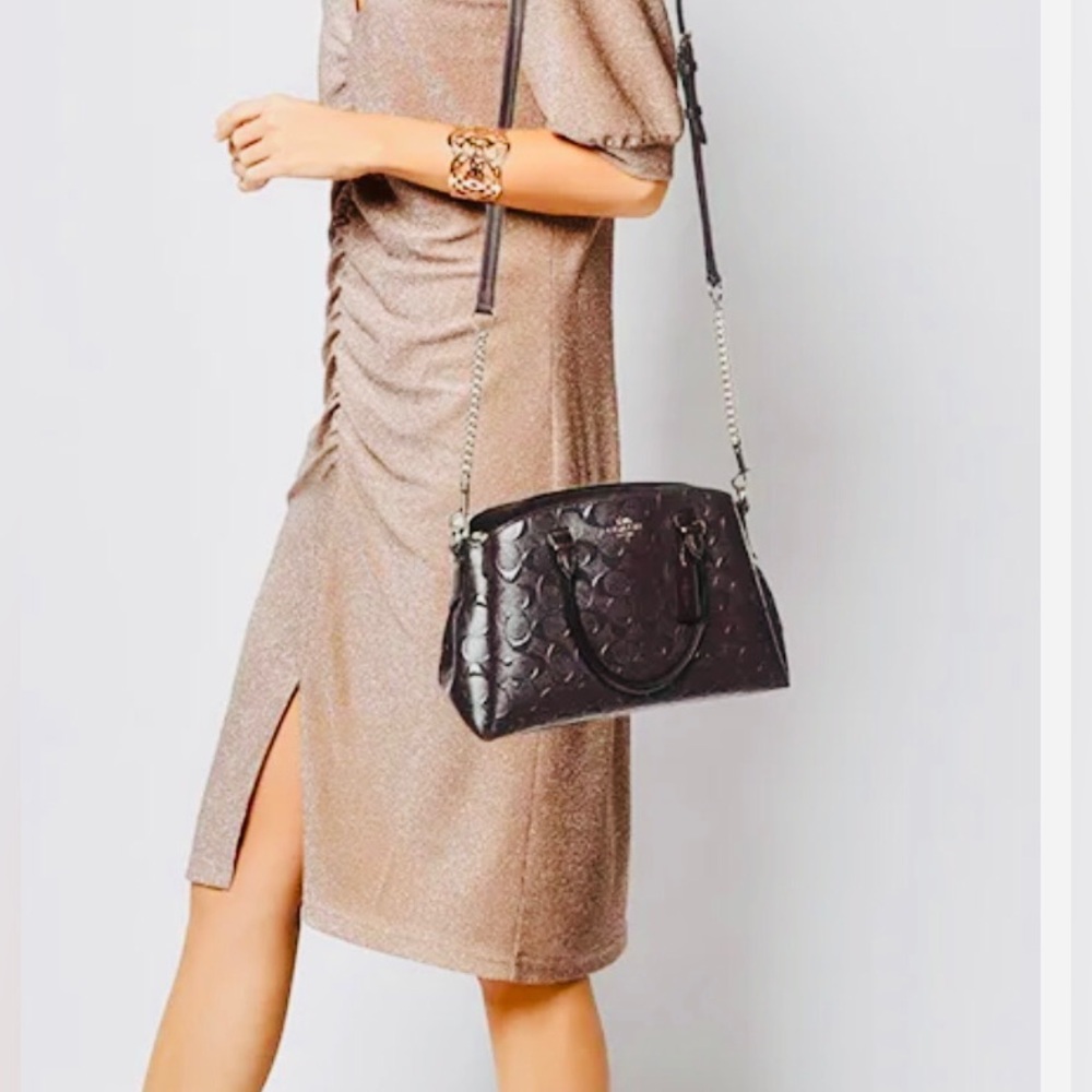 Coach Mini Sage Black - Glossy Patent Leather.